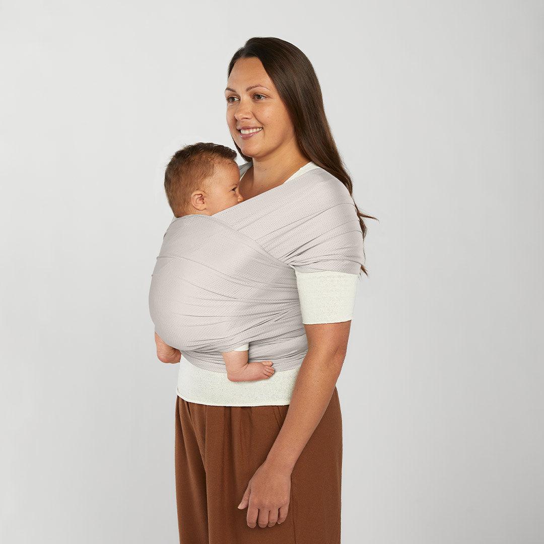 Ergobaby Aura Mesh Baby Wrap - Soft Grey Mesh - Image 4