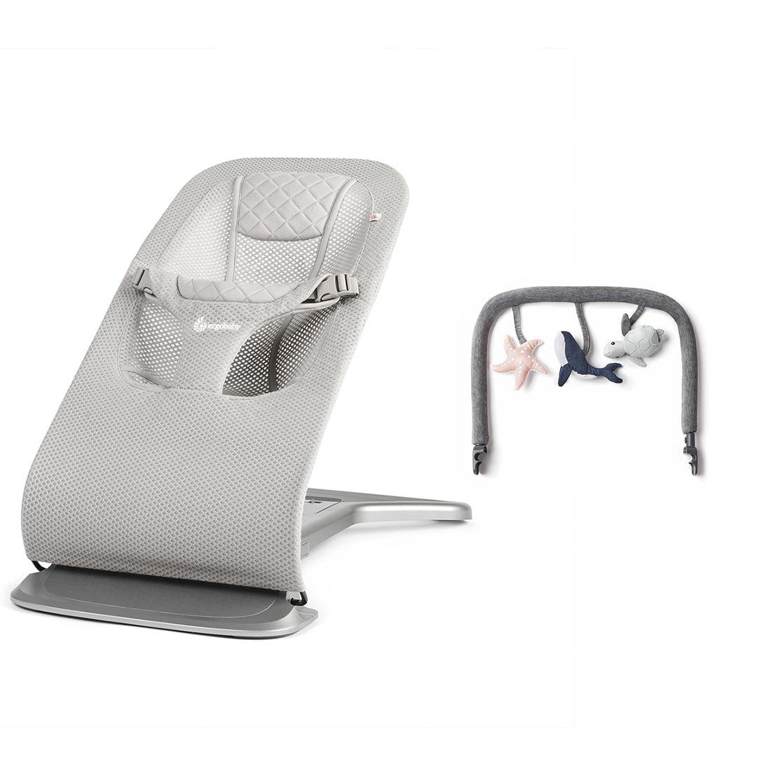 Ergobaby Evolve Mesh Baby Bouncer - Light Grey - Image 8