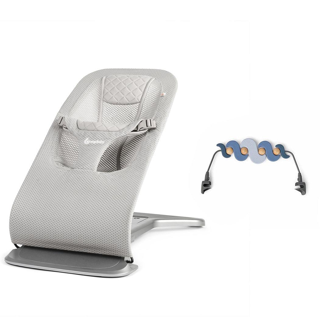 Ergobaby Evolve Mesh Baby Bouncer - Light Grey - Image 9