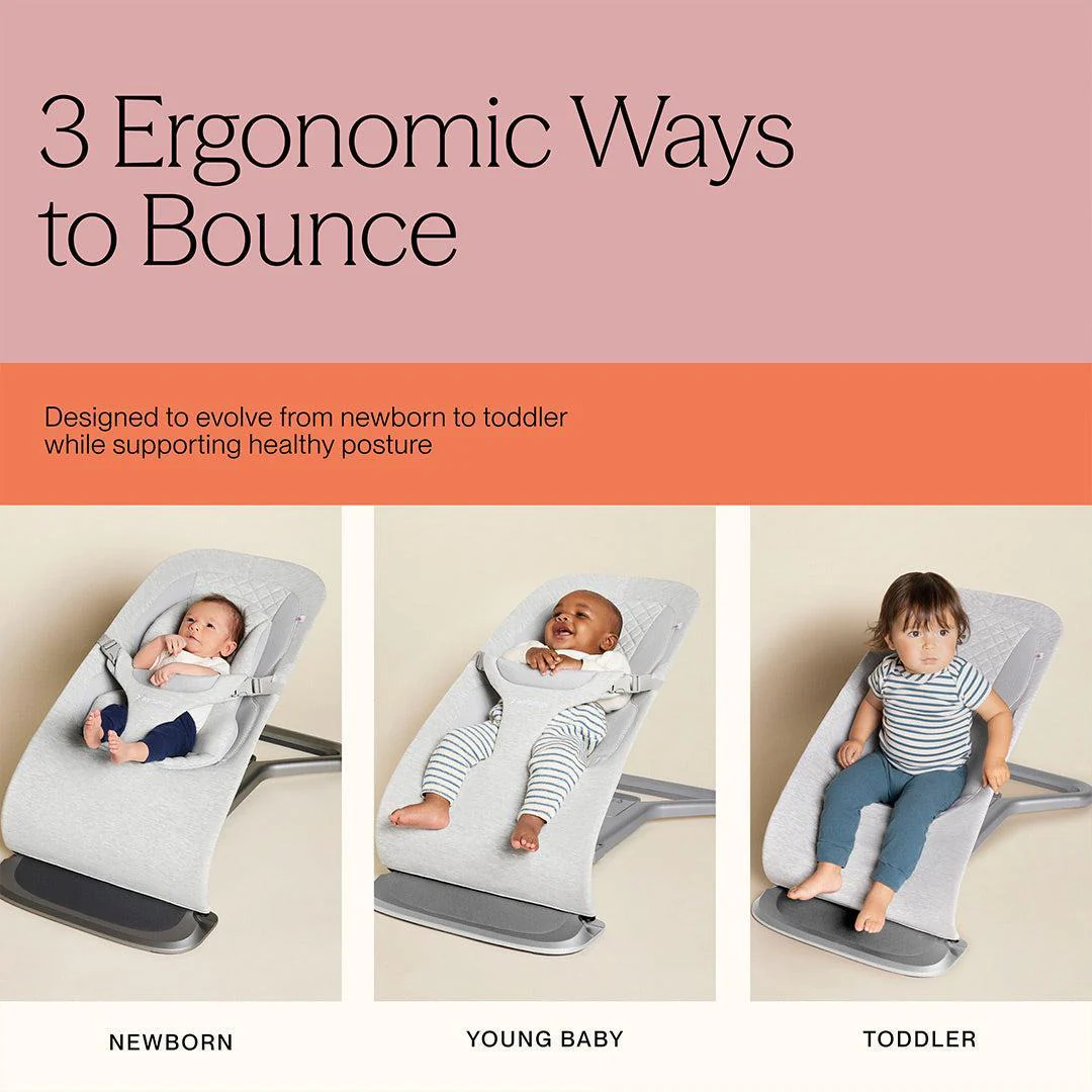 Ergobaby Evolve Mesh Baby Bouncer - Light Grey - Image 5