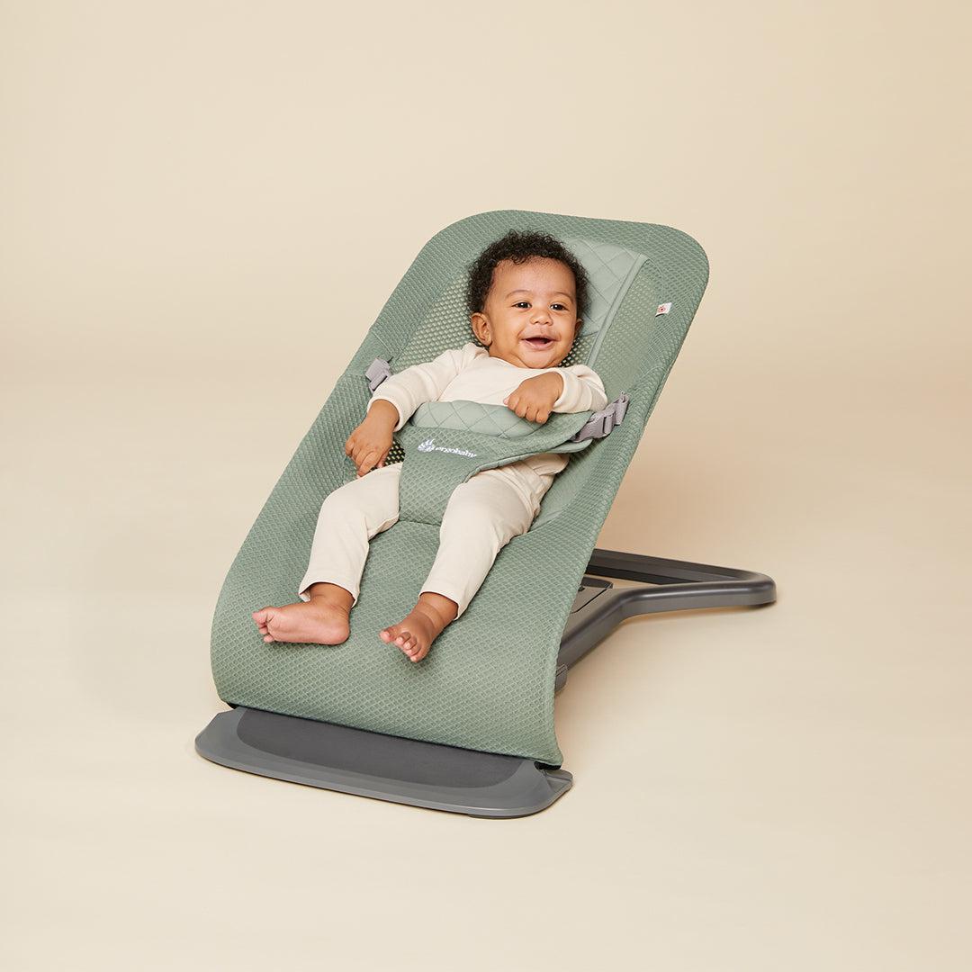 Ergobaby Evolve Mesh Baby Bouncer - Sage Green - Image 9