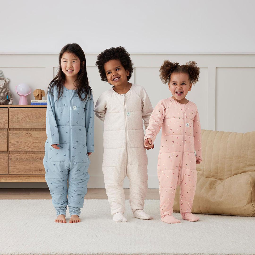 ergoPouch Organic Winter Long Sleeved Sleep Onesie - 3.5 TOG - Pink Daisies - Image 6