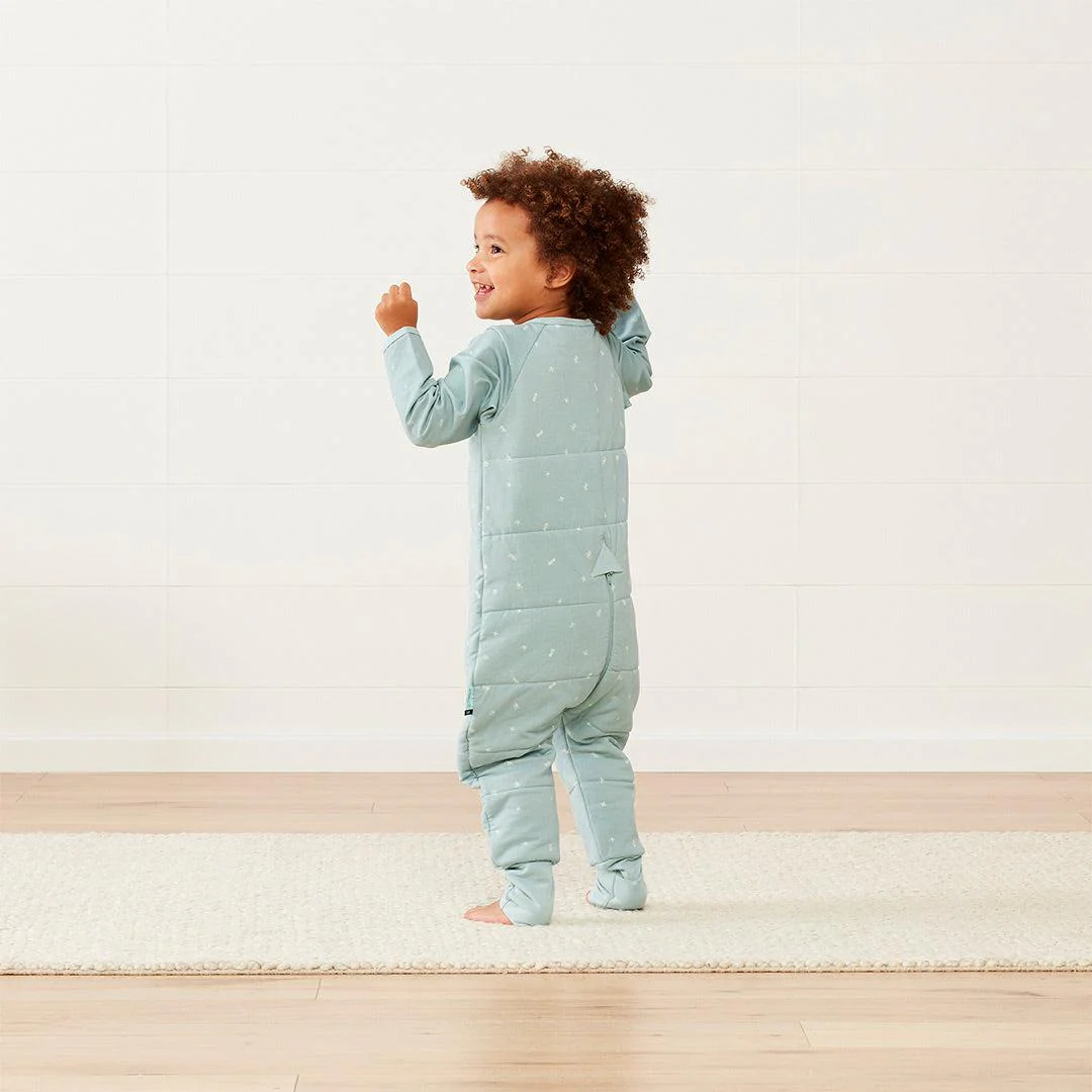 ergoPouch Organic Winter Long Sleeved Sleep Onesie - 3.5 TOG - Sage - Image 5