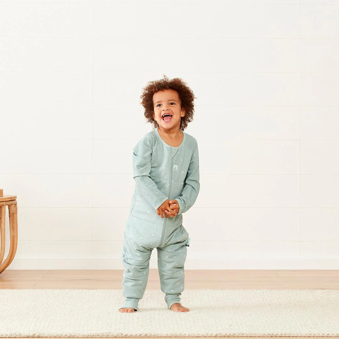ergoPouch Organic Winter Long Sleeved Sleep Onesie - 3.5 TOG - Sage - Image 7