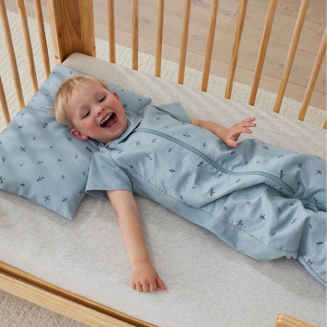 ergoPouch - Organic Toddler Pillow & Case - 0.3 TOG  - Blue Dragonflies - Image 3