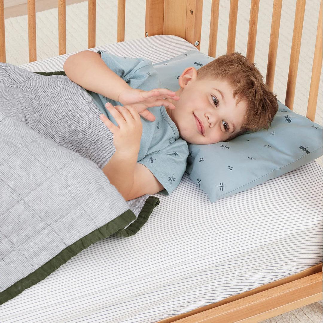 ergoPouch - Organic Toddler Pillow & Case - 0.3 TOG  - Blue Dragonflies - Image 4