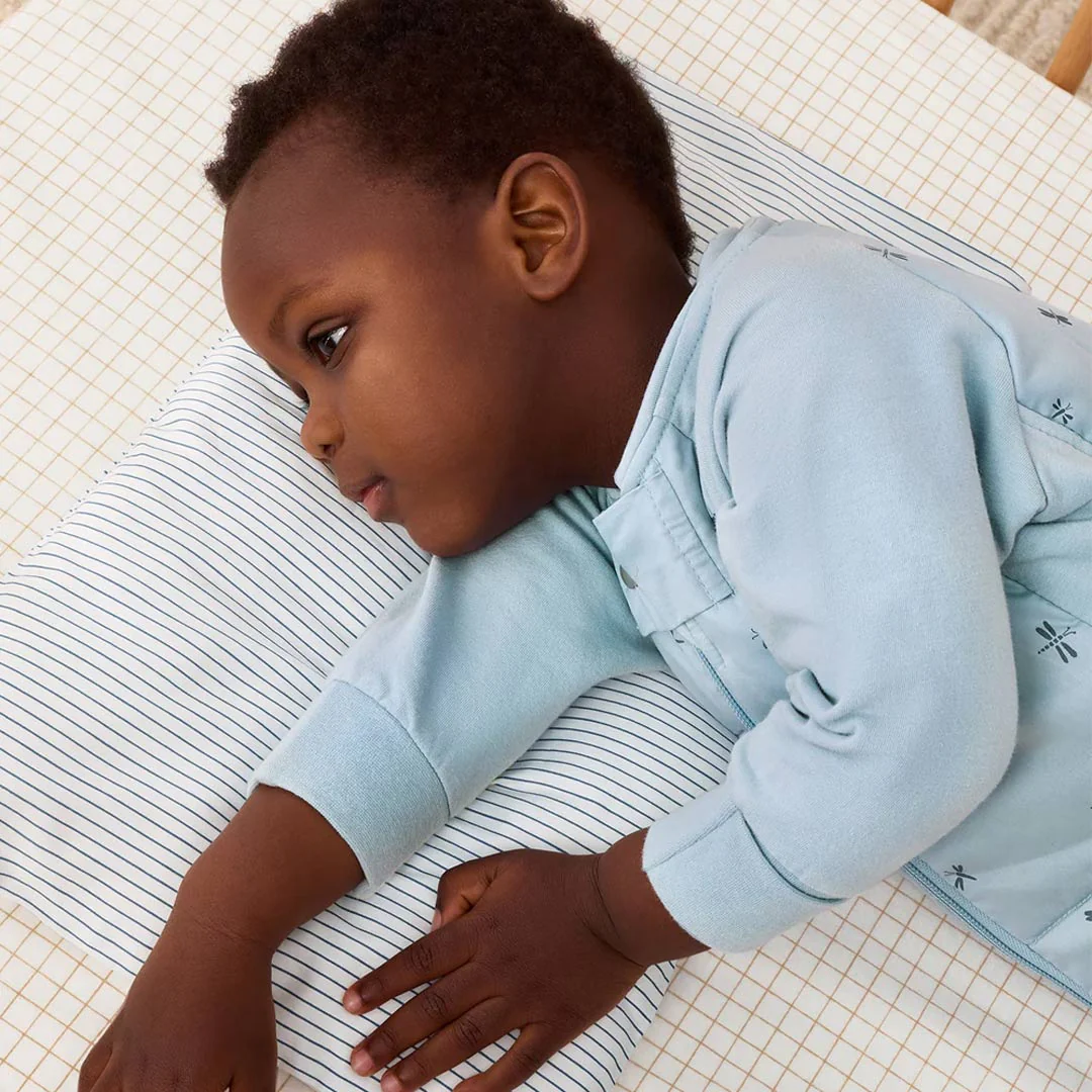 ergoPouch - Organic Toddler Pillow & Case - 0.3 TOG  - Midnight Stripe - Image 5