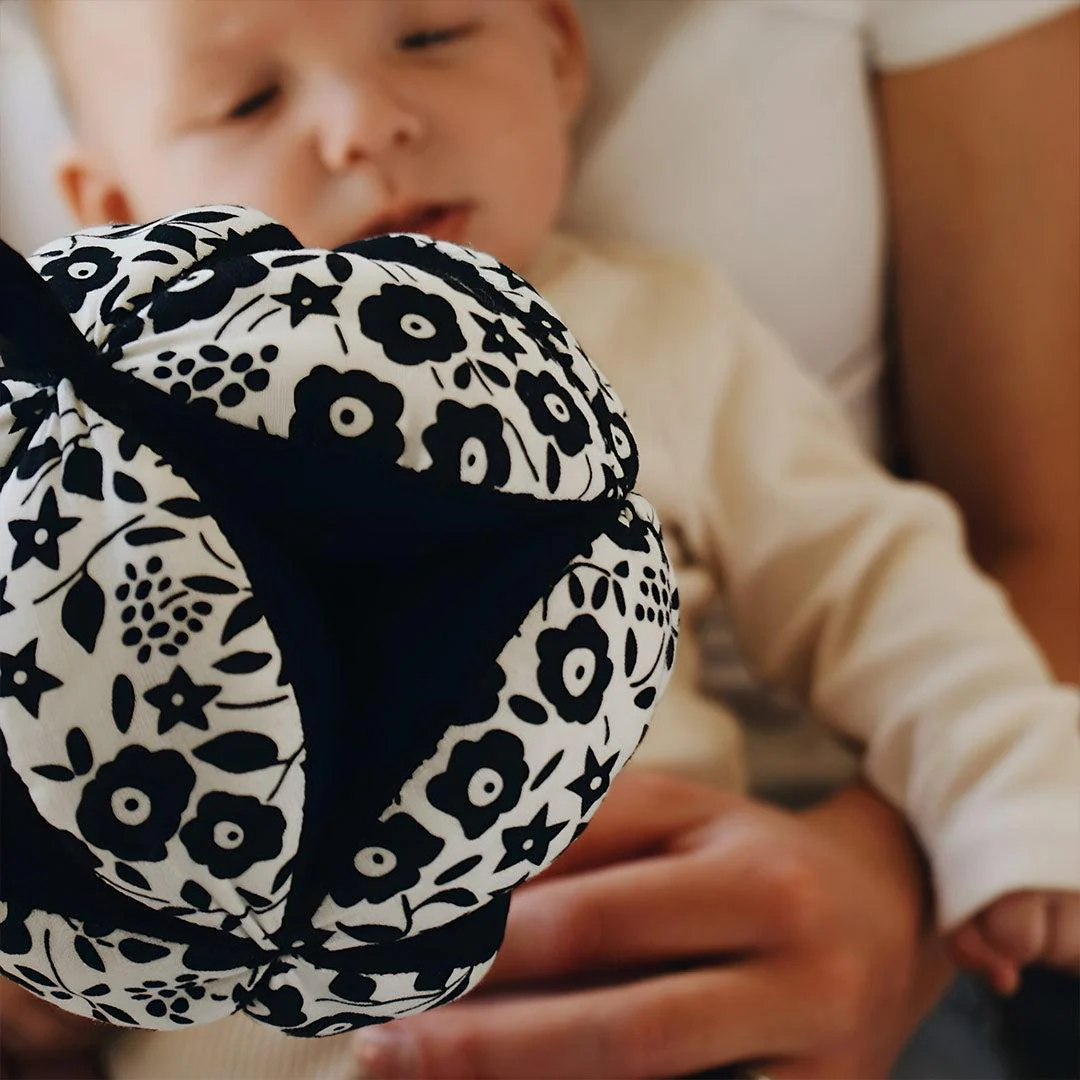 Etta Loves x LIBERTY Sensory Grasp Ball - Black & White - Image 3