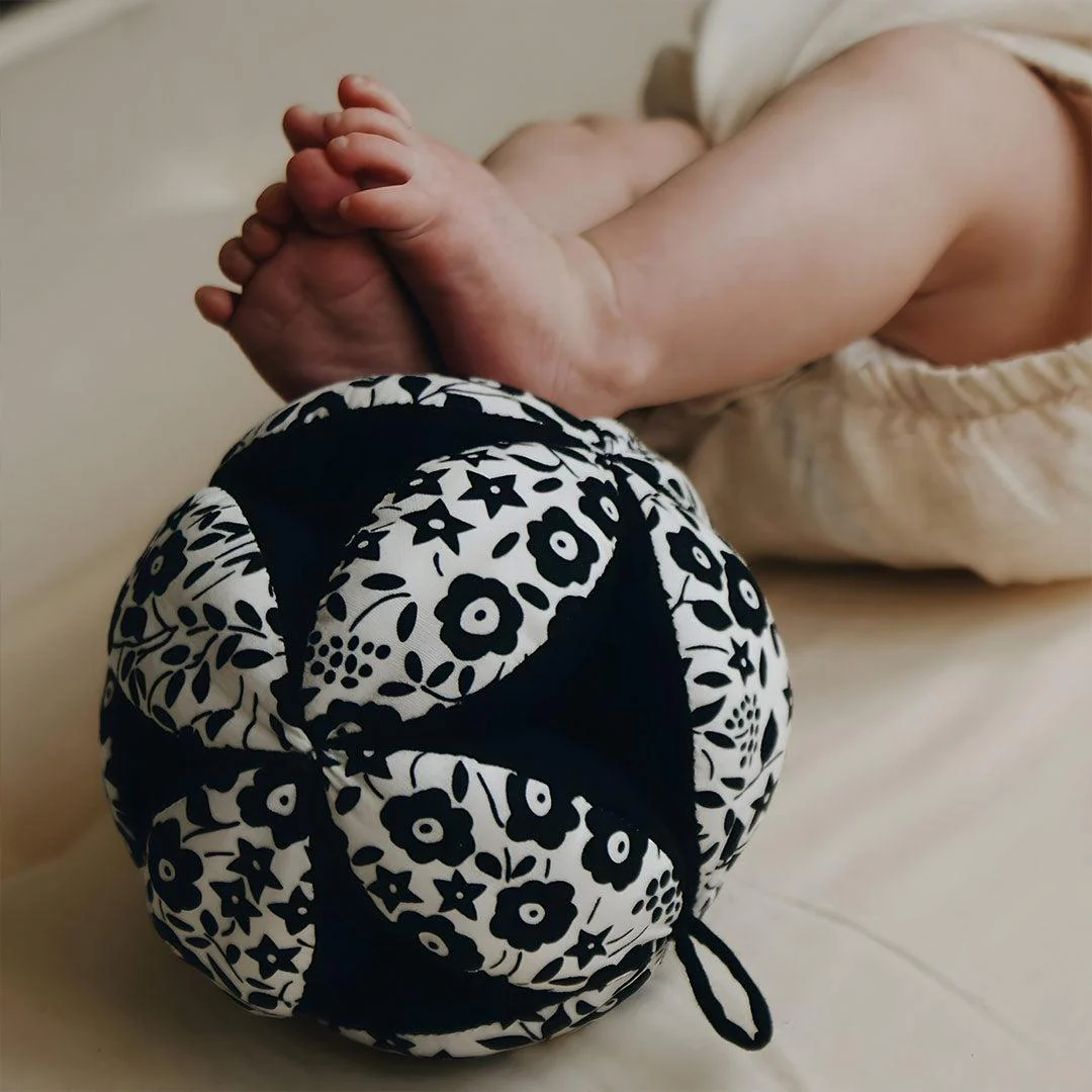 Etta Loves x LIBERTY Sensory Grasp Ball - Black & White - Image 5