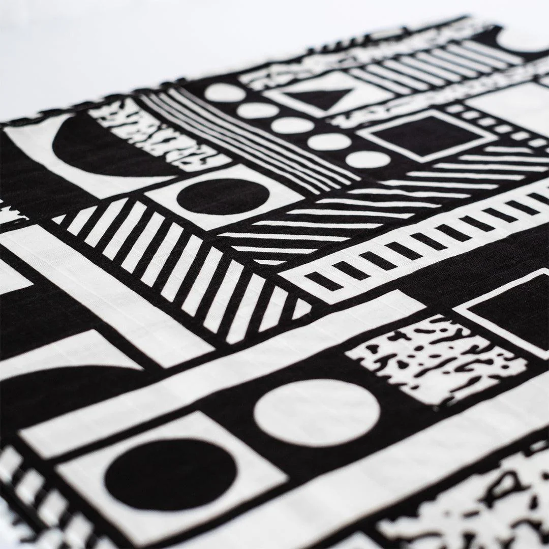 Etta Loves XL Mono Muslin - Black + White - Image 5
