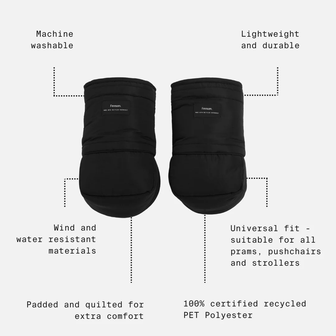 Finnson Astrid Eco Stroller Mittens - Teddy Borg - Image 3