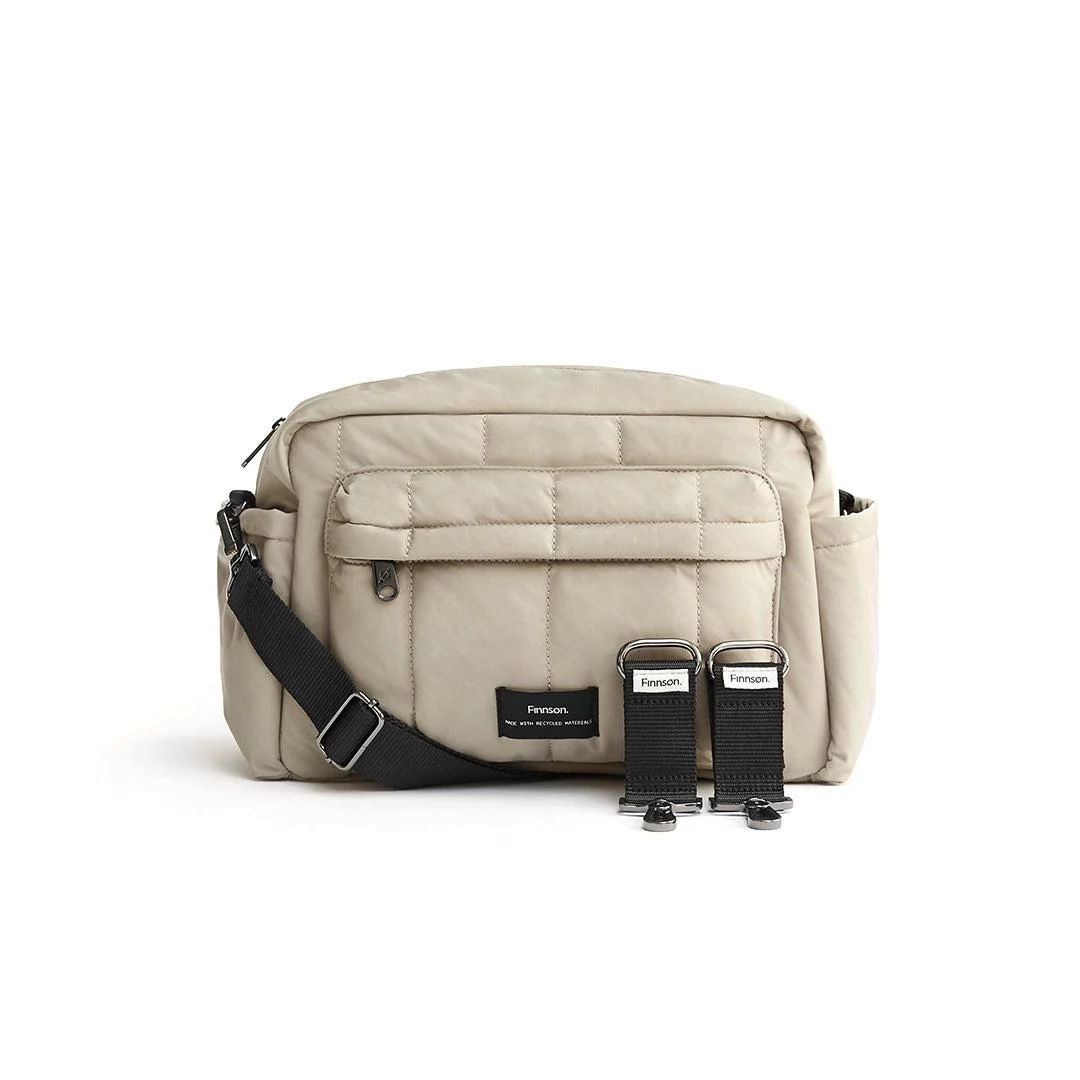 Finnson Freya Compact Changing Bag + Oversized Stroller Organiser - Taupe