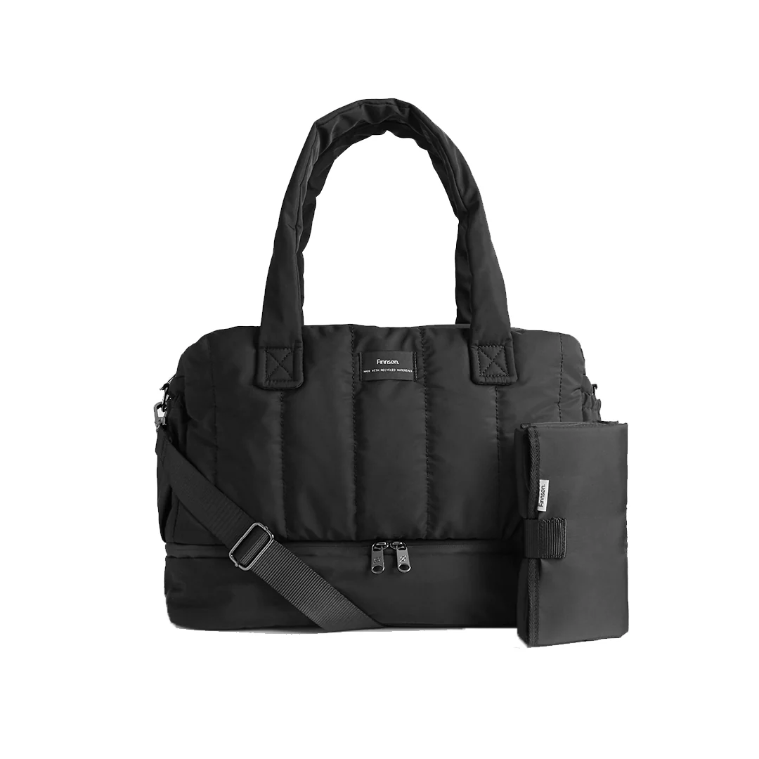 Finnson Innes Eco Holdall Changing Bag With Changing Mat - Black