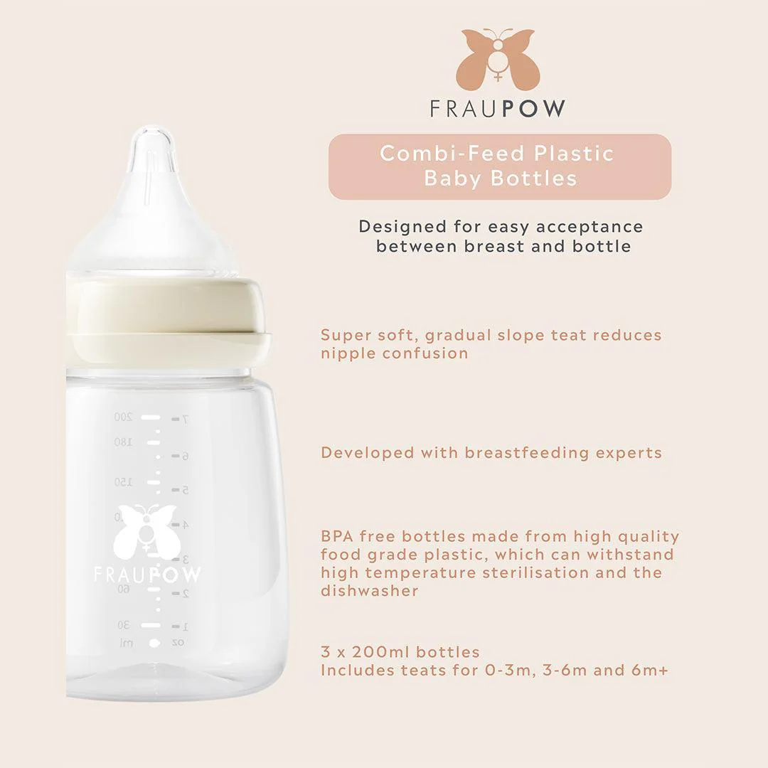 Fraupow Combi-Feed Baby Bottles | Pack of 3 - Image 6