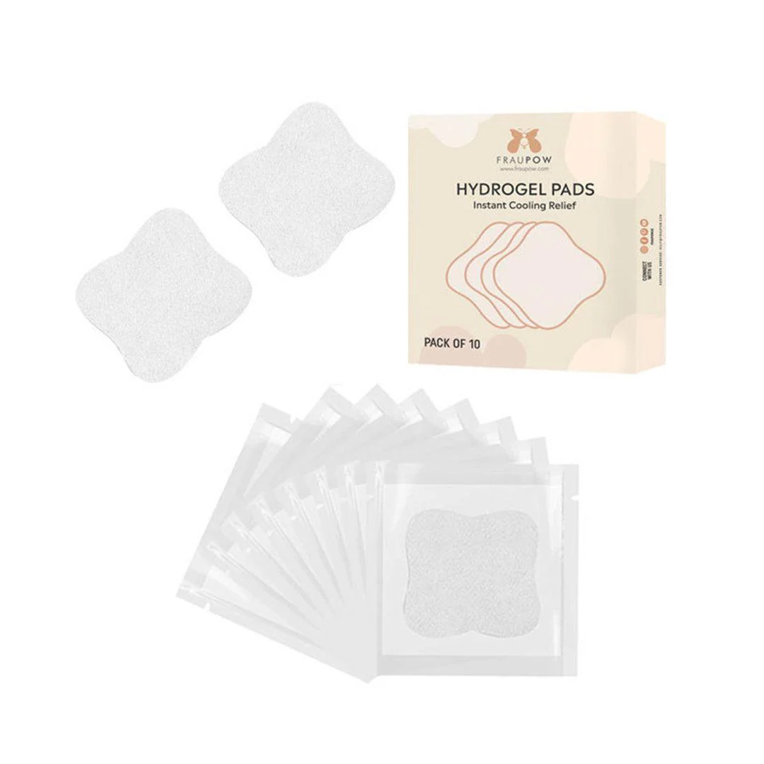 Fraupow Hydrogel Breast Pads - 10 Pack - White - Image 2