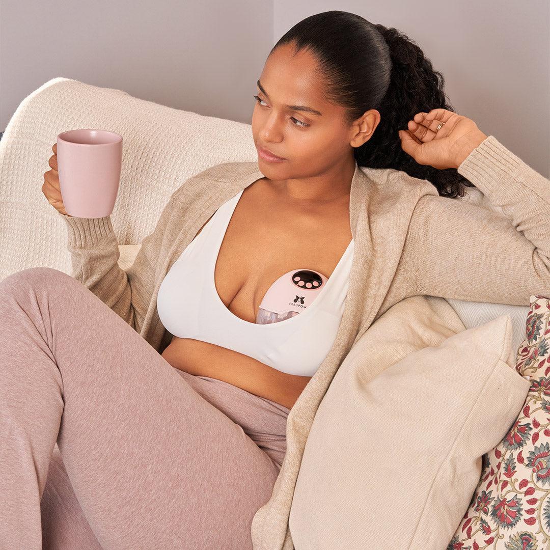 Fraupow Viva Pro Wearable Hands-Free Breast Pump - Pink - Image 4