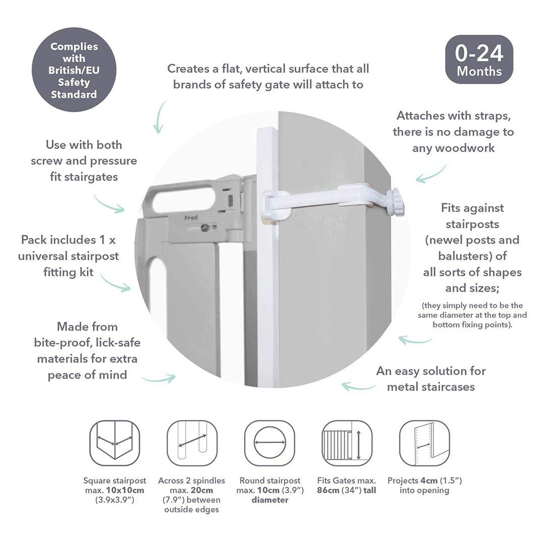 Fred Universal Stairpost Fitting Kit - Pure White - Image 6