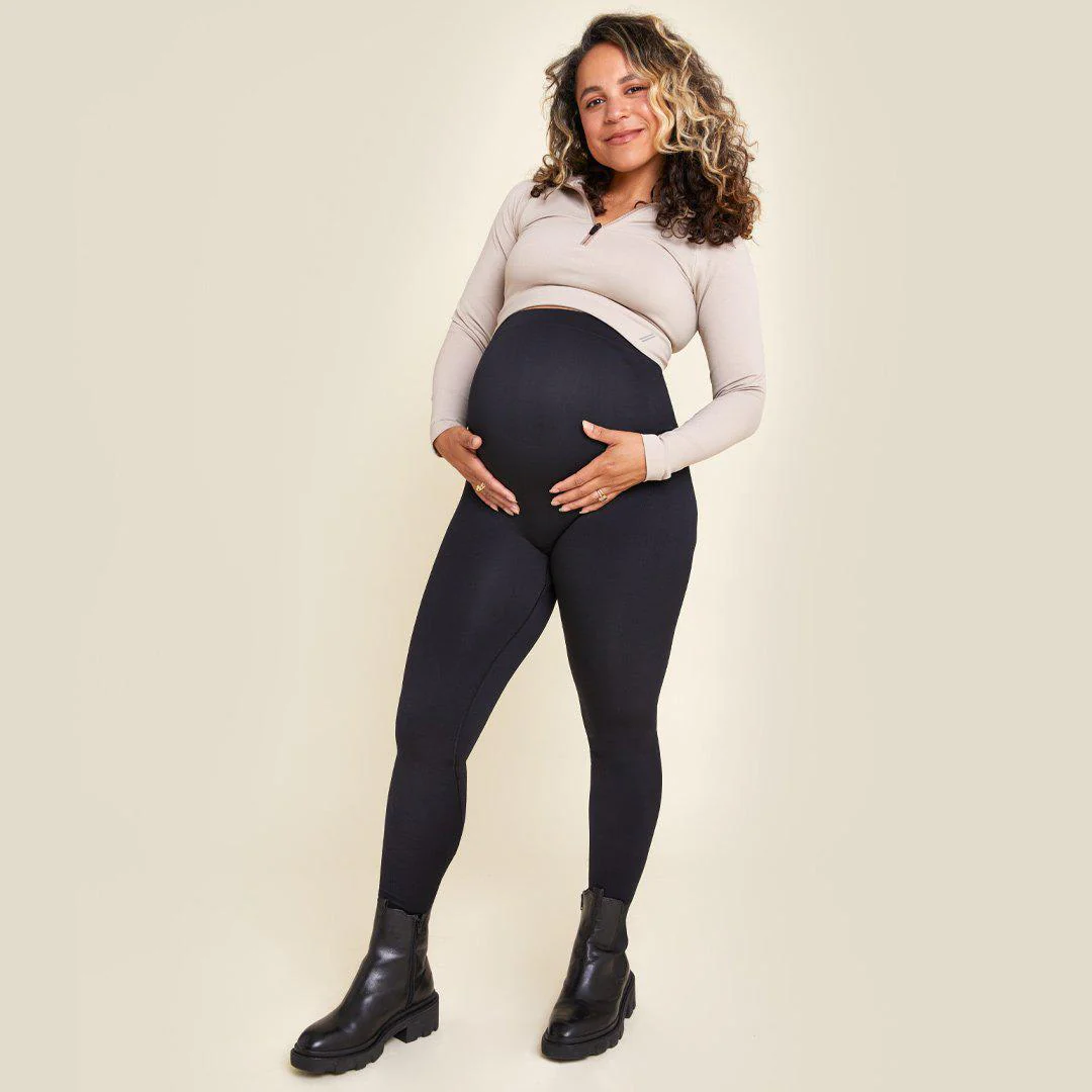 Freerider Co. Maternity Bump Support Leggings - Black - Image 3