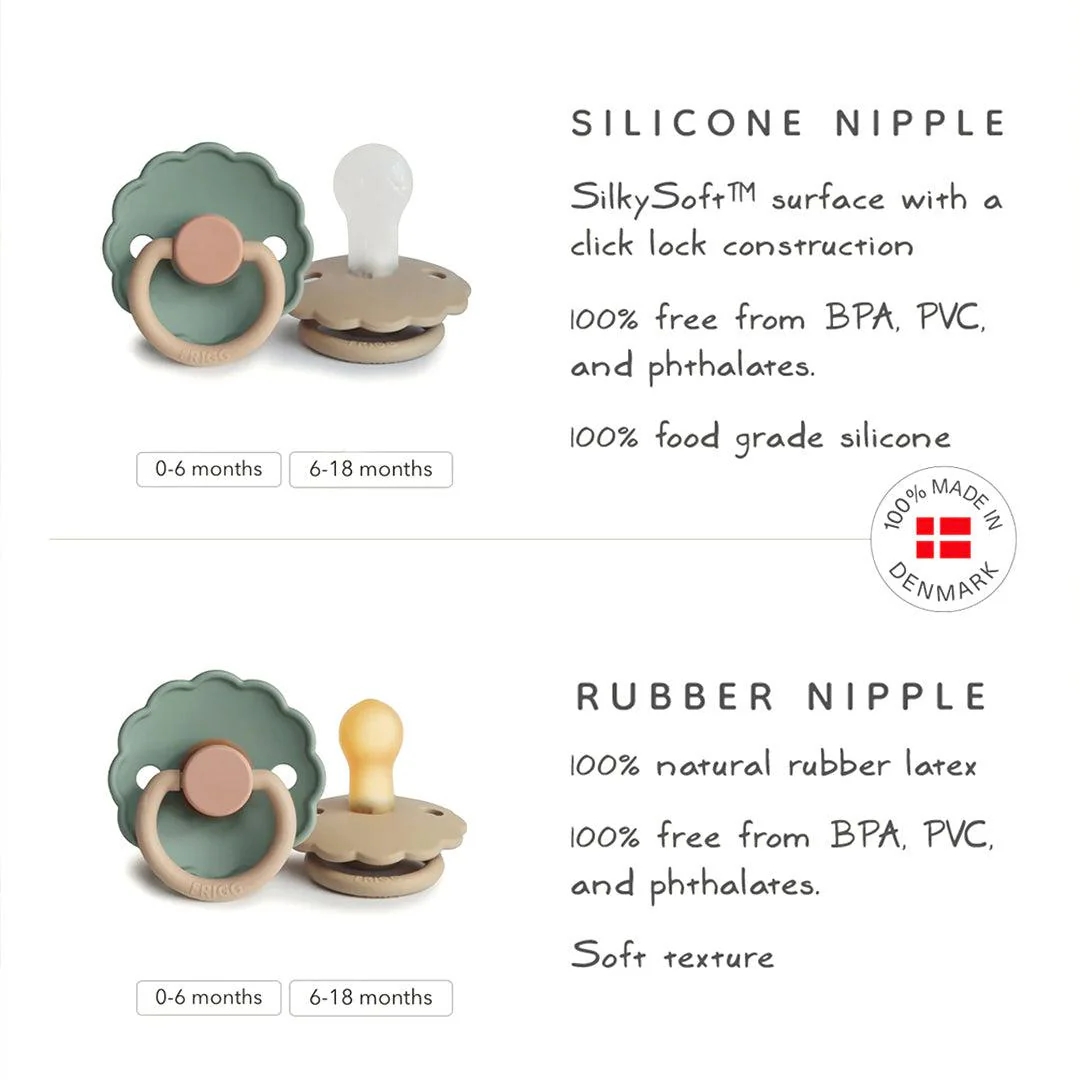 FRIGG Daisy Latex Pacifier - 2 Pack - Desert/Cream - Image 3