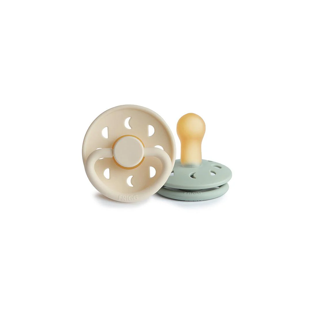 FRIGG Moon Phase Latex Pacifier - 2 Pack - Cream - Sage - Image 7