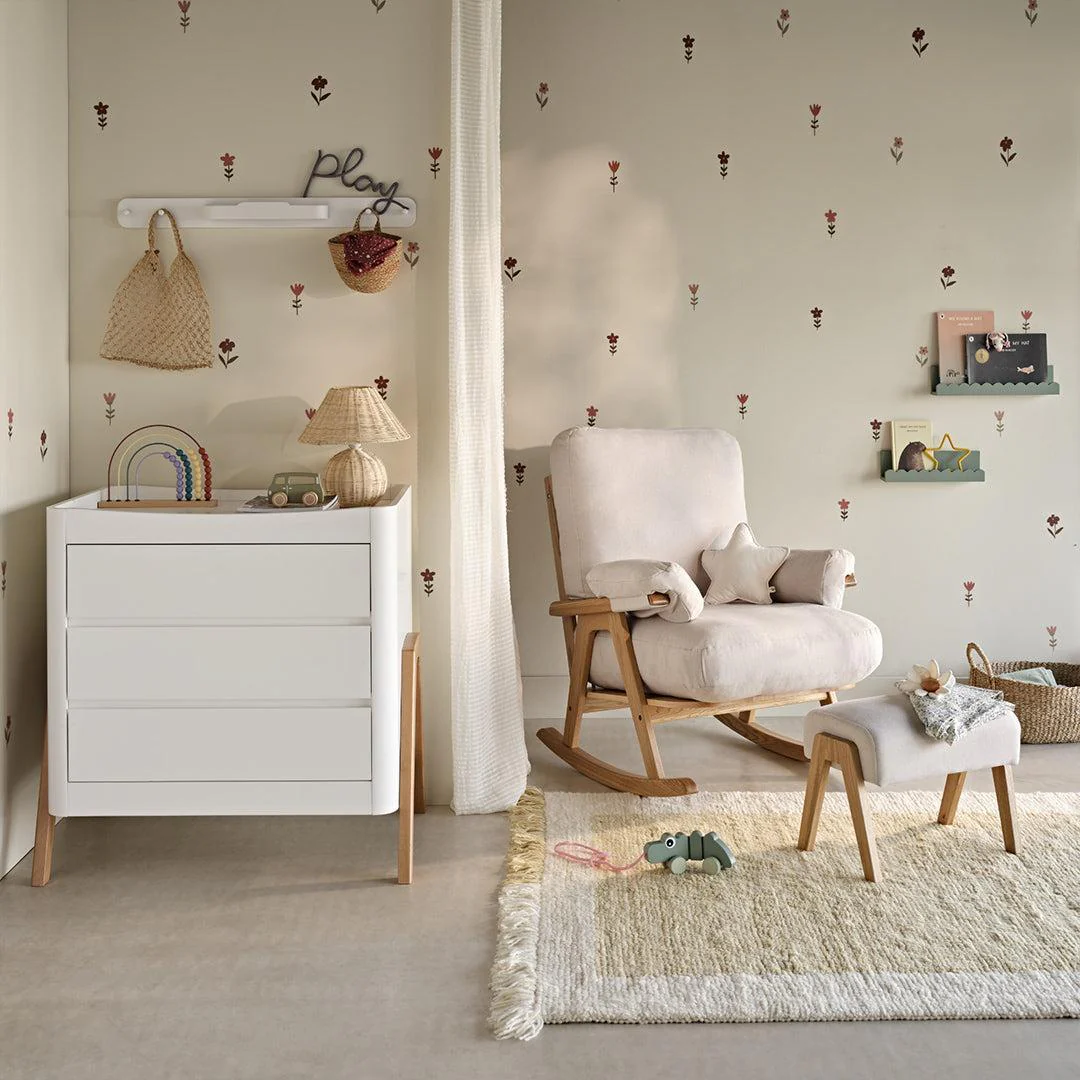 Gaia Baby Hera 'Studio Edit" Two Piece Set (Cot & Dresser) - White / Oak - Image 4