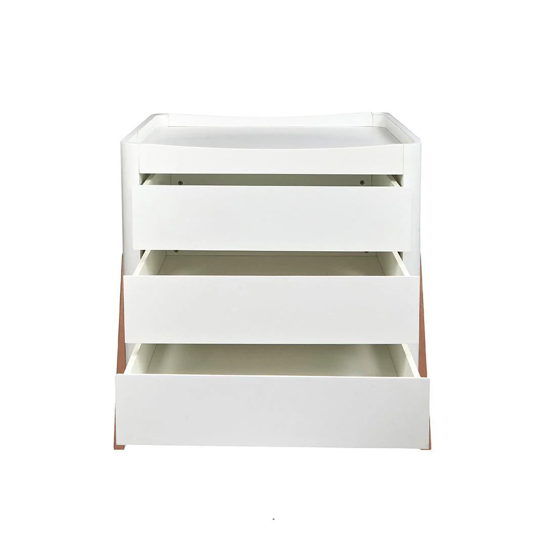 Gaia Baby Hera 'Studio Edit" Two Piece Set (Cot & Dresser) - White / Oak - Image 12