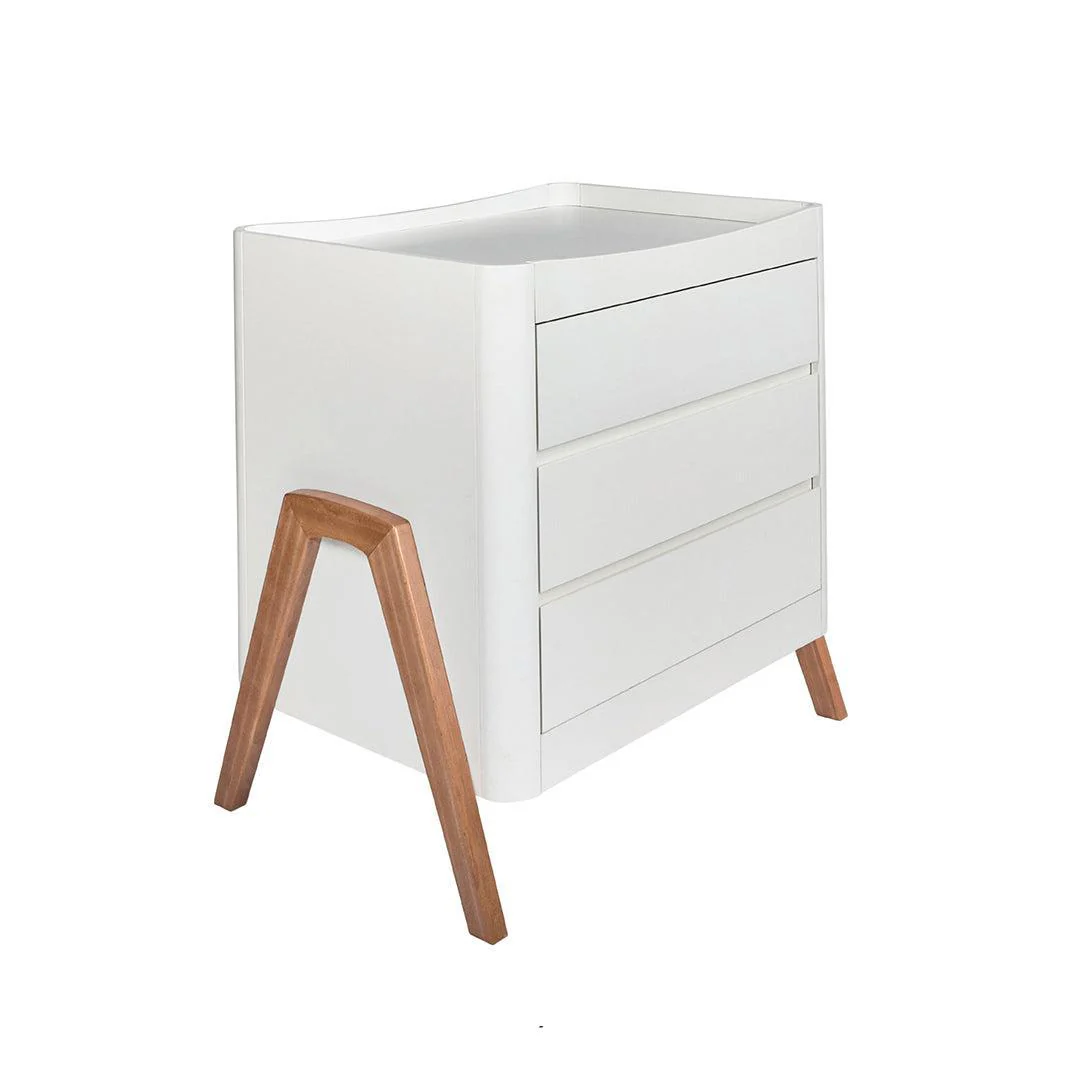 Gaia Baby Hera 'Studio Edit" Two Piece Set (Cot & Dresser) - White / Oak - Image 13