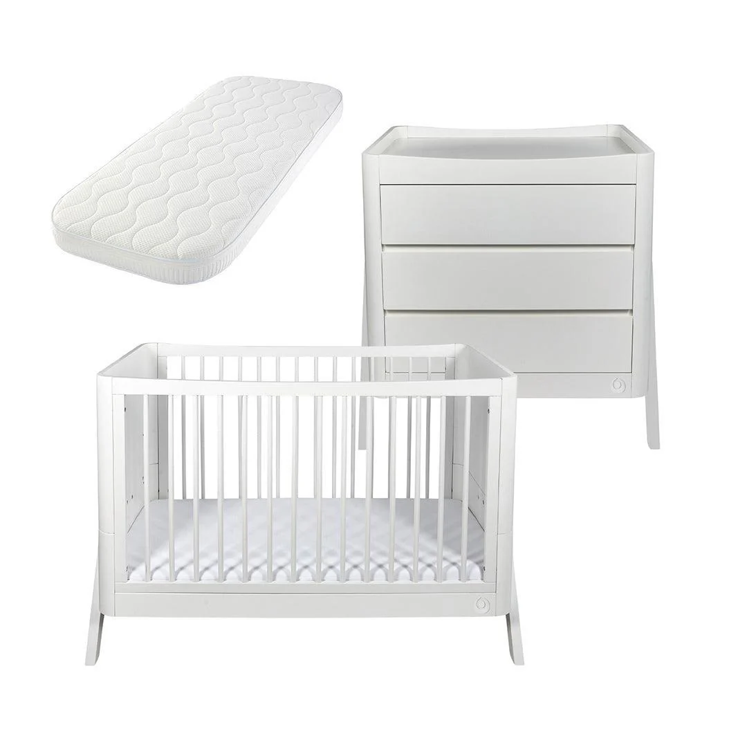 Gaia Baby Hera 'Studio Edit" Two Piece Set (Cot & Dresser) - White - Image 9