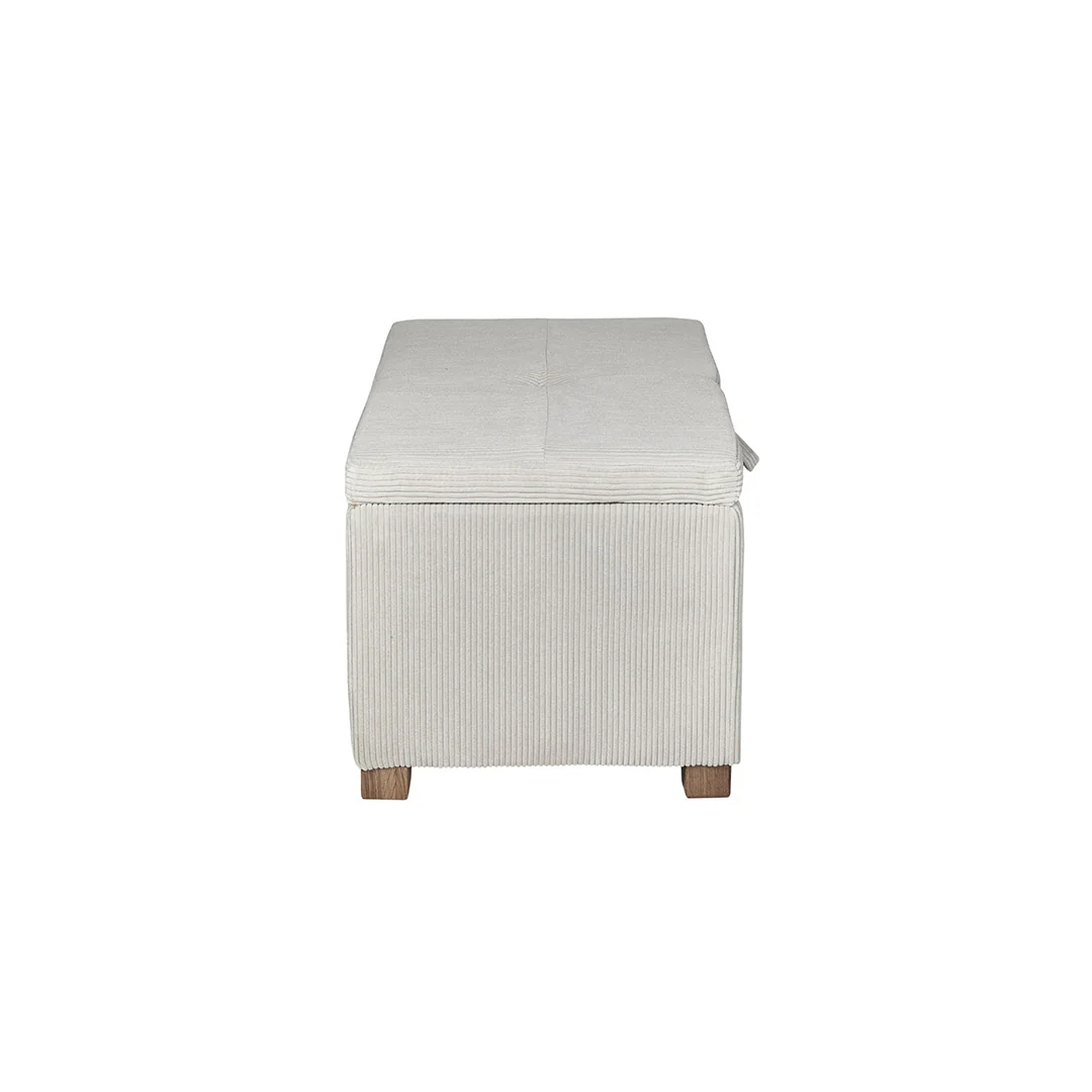 Gaia Baby Serena Footstool - Ecru Corduroy - Image 4
