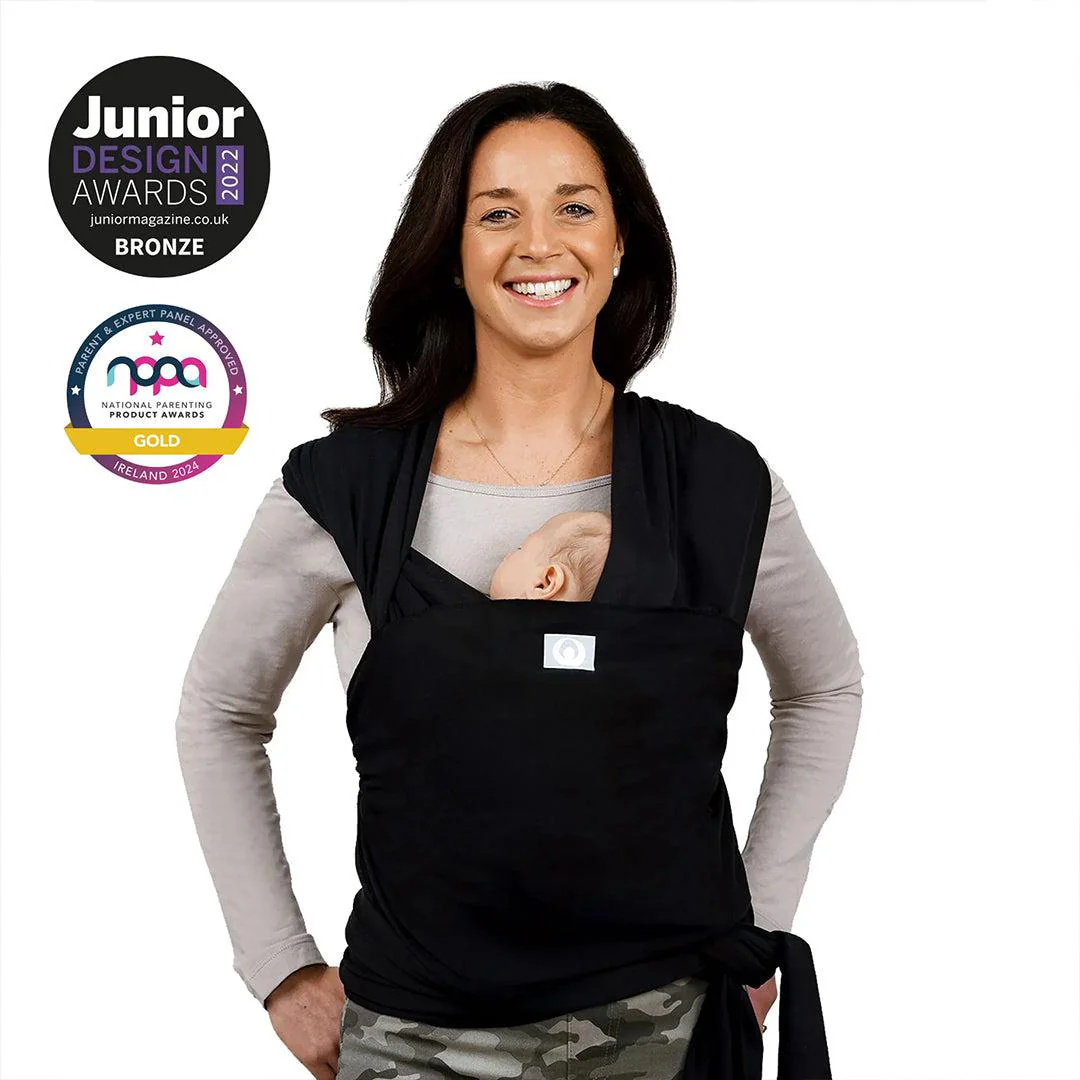 Gaia Baby Gaia Stretchy Baby Wrap Carrier - Organic Cotton - Ebony - Image 2
