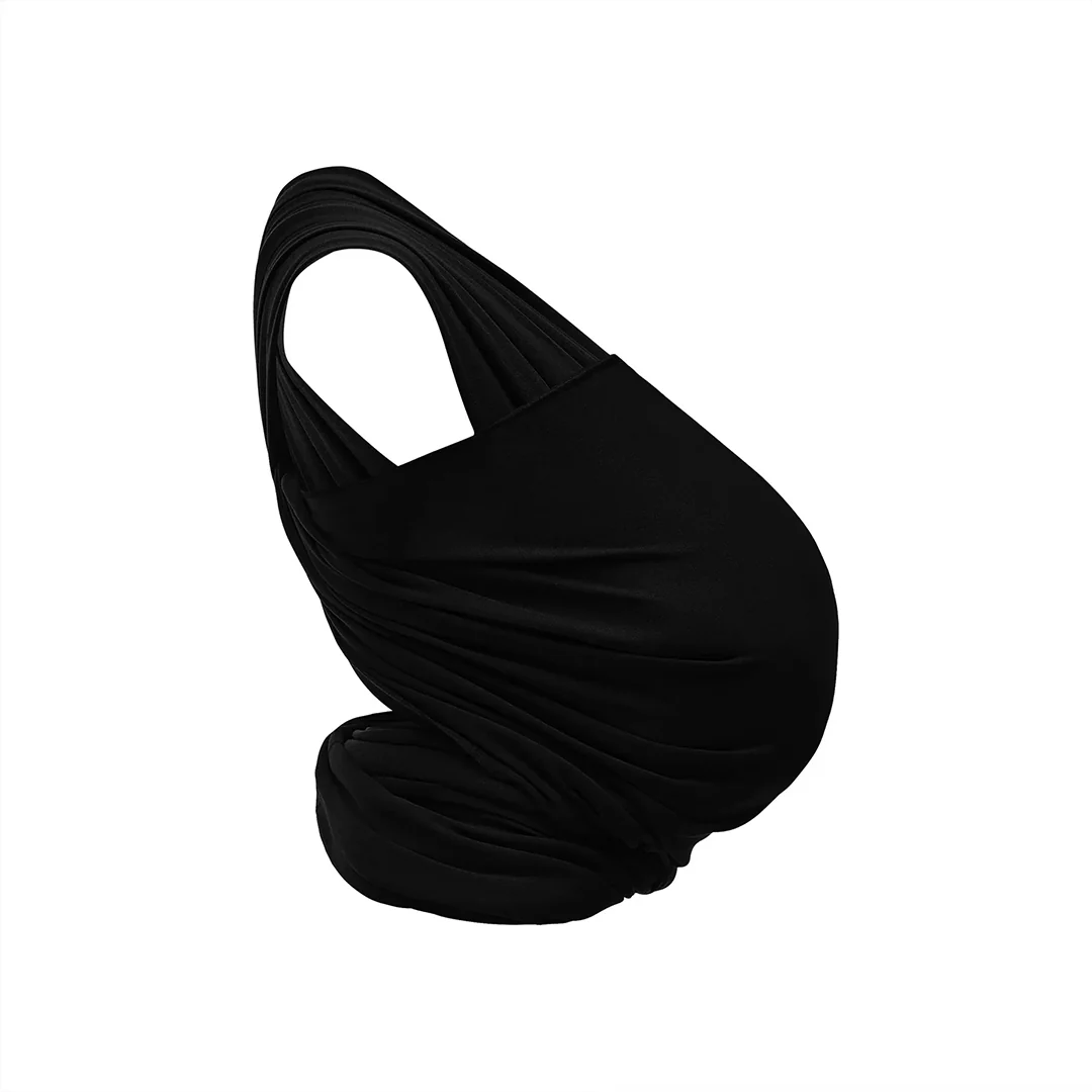 Gaia Baby Gaia Stretchy Baby Wrap Carrier - Organic Cotton - Ebony - Image 8