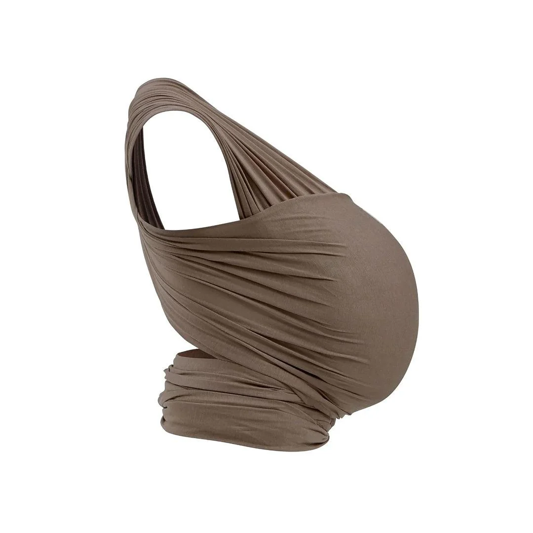 Gaia Baby Gaia Stretchy Baby Wrap Carrier - Organic Cotton - Nutmeg - Image 8