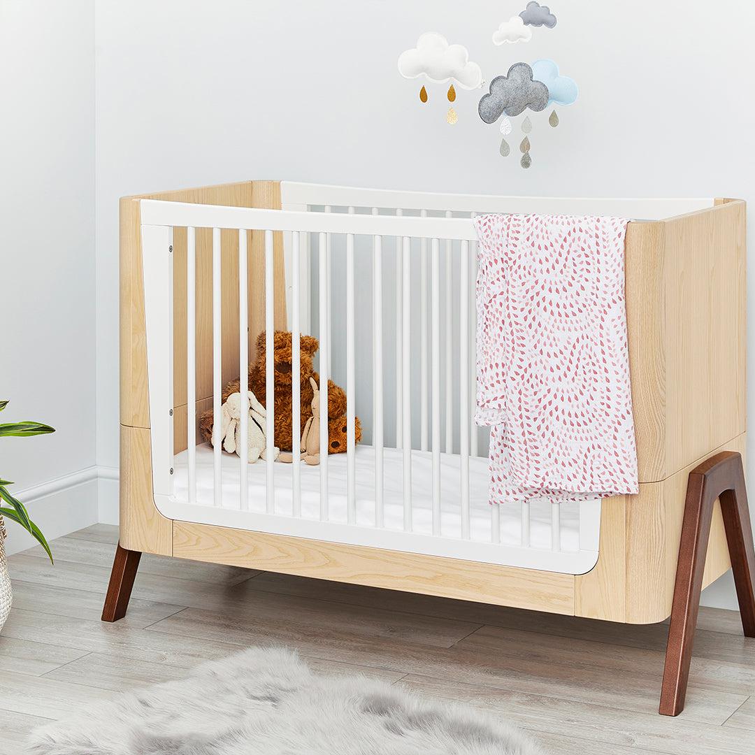 Gaia Hera Complete Sleep Cot Bed - Natural + Walnut - Image 4