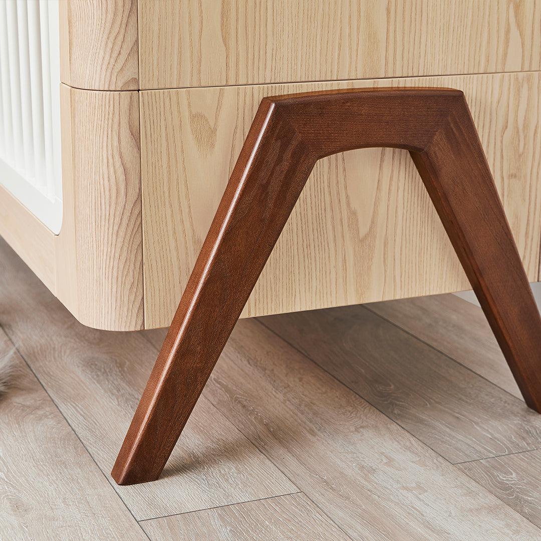 Gaia Hera Complete Sleep Cot Bed - Natural + Walnut - Image 6