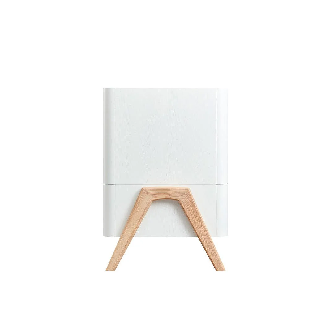 Gaia Baby Hera Cot Bed + Dresser Two Piece Bundle - 	Scandi-White + Natural - Image 12