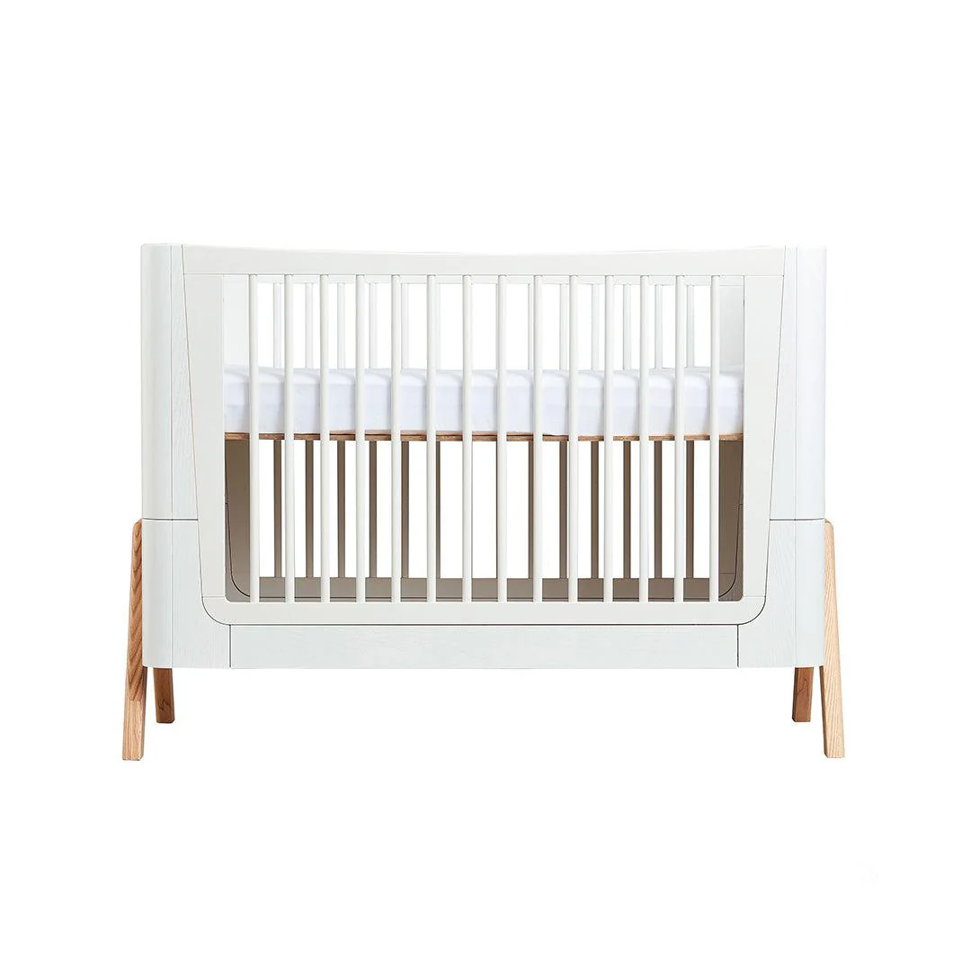 Gaia Baby Hera Cot Bed + Dresser Two Piece Bundle - 	Scandi-White + Natural - Image 6