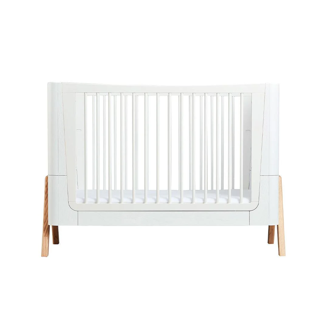 Gaia Baby Hera Cot Bed + Dresser Two Piece Bundle - 	Scandi-White + Natural - Image 9