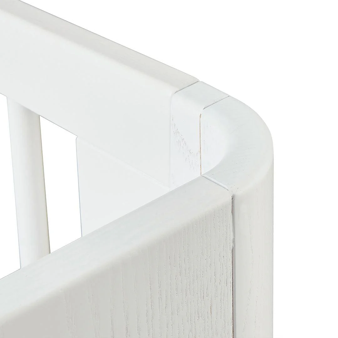 Gaia Baby Hera Cot Bed + Dresser + Wardrobe Three Piece Bundle - Scandi-White + Natural - Image 16