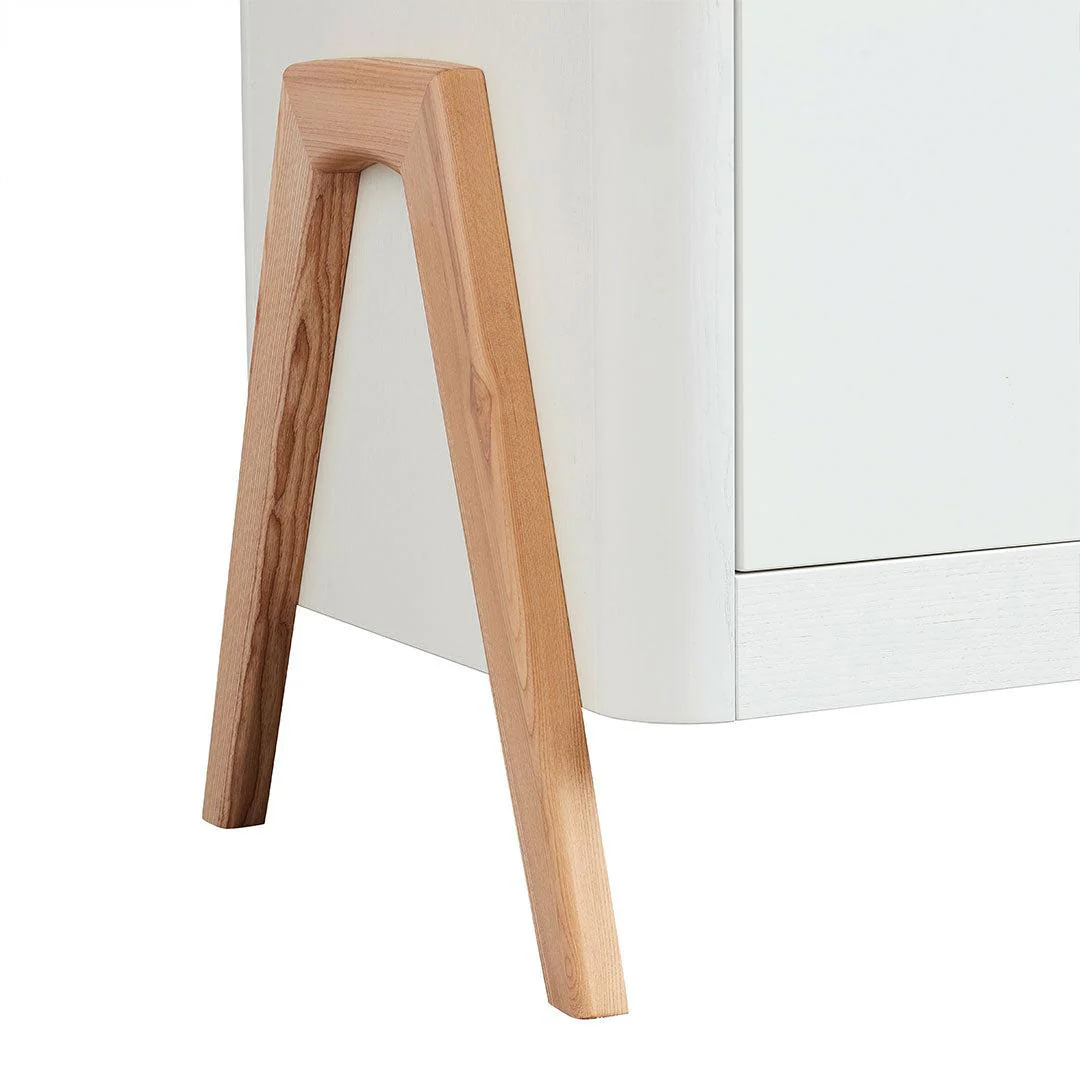 Gaia Baby Hera Cot Bed + Dresser + Wardrobe Three Piece Bundle - Scandi-White + Natural - Image 21