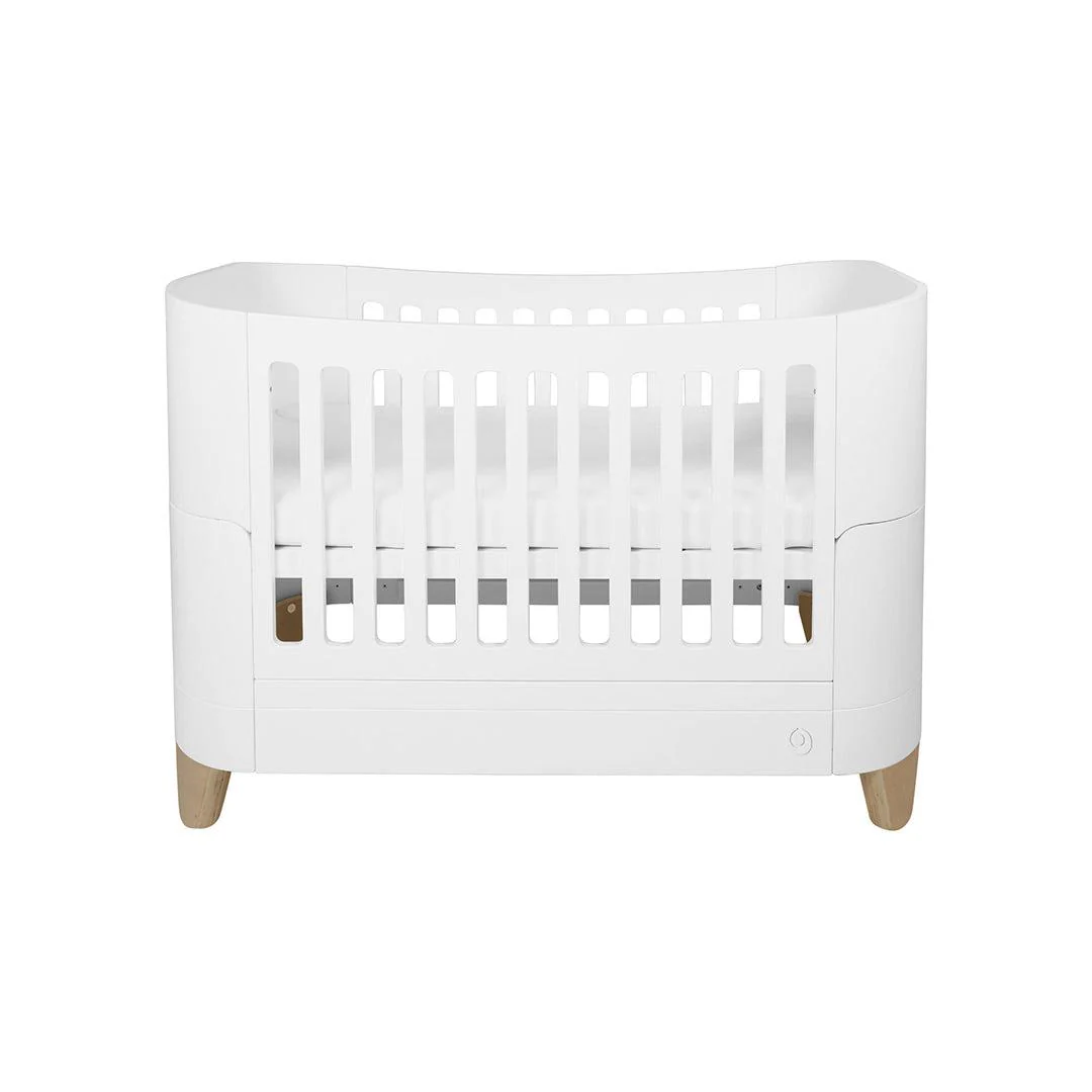 Gaia Baby Serena "All-In-One" Includes Bedside (Incl Bedside mattress), Mini Cot & Cot Bed - White / Natural - Image 10