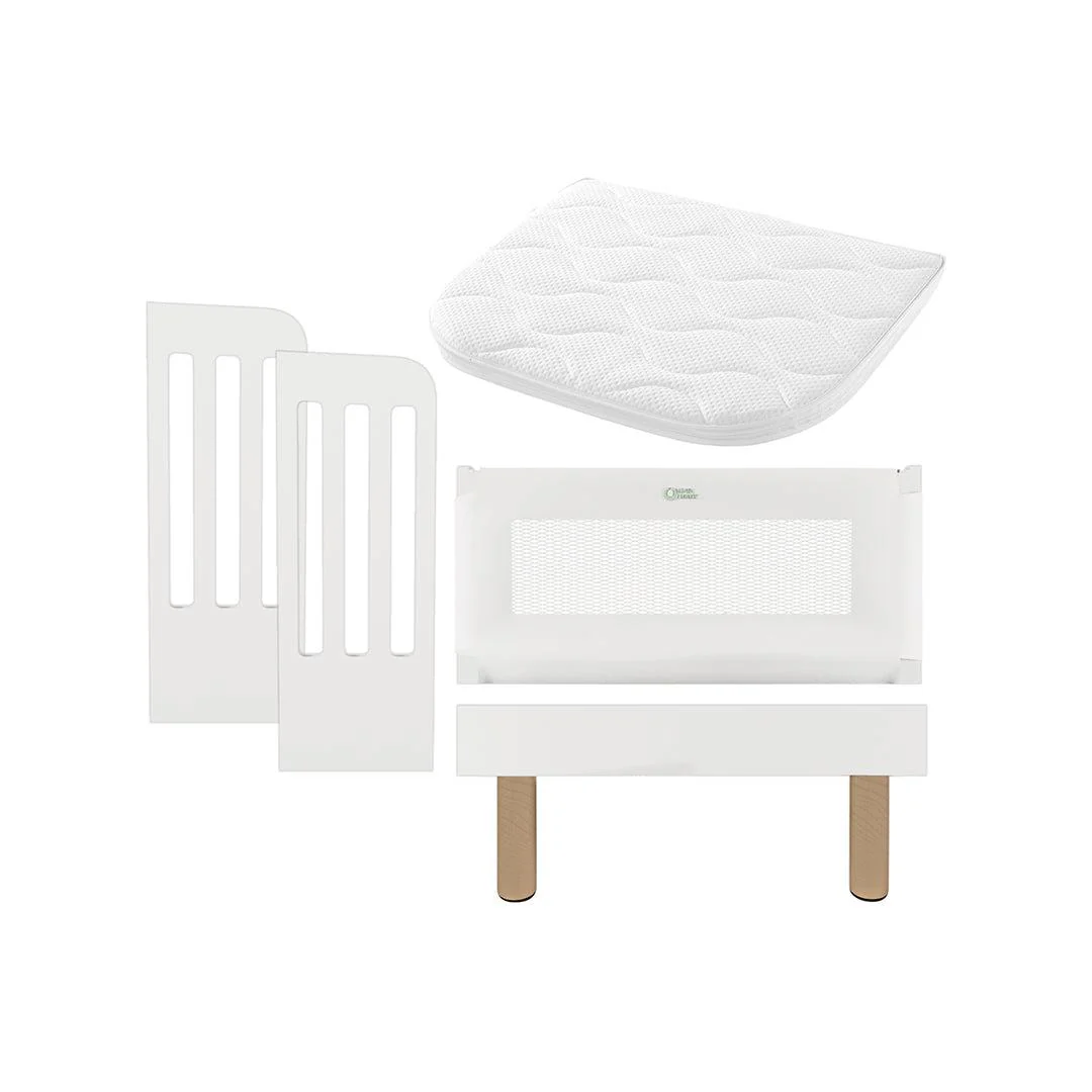 Gaia Baby Serena Bedside Crib Add-On - White