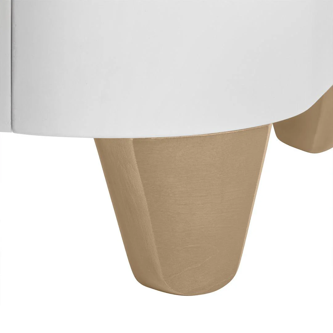 Gaia Baby Serena Cot Bed & Dresser Set - White/Natural - Image 10