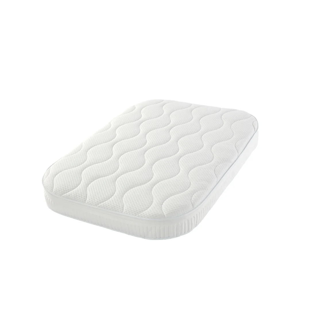 Gaia Baby Serena Mini Cot Mattress - 2 Piece + Cover - White