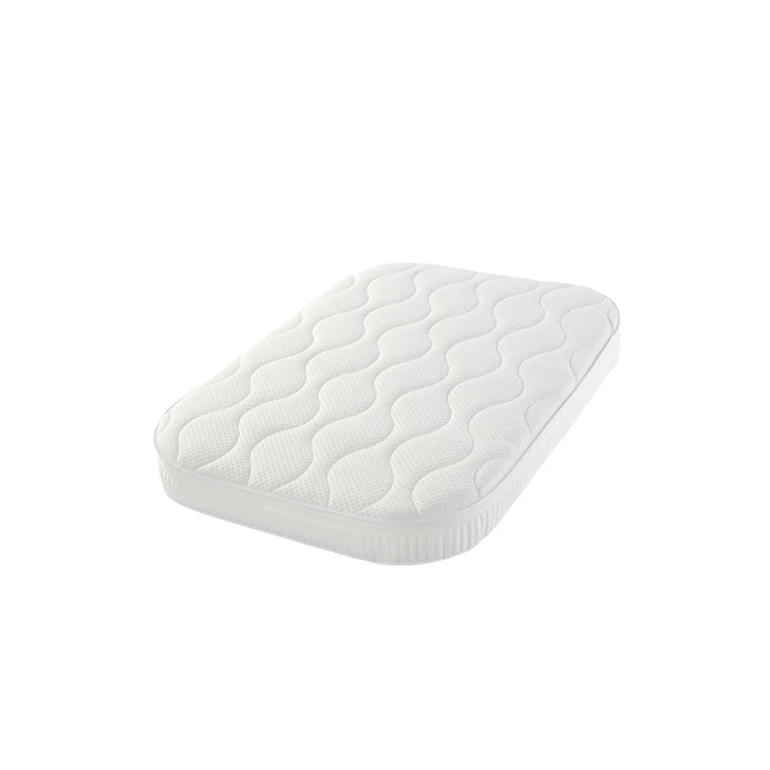 Gaia Baby Serena Mini Cot Mattress - 2 Piece + Cover - White - Image 3