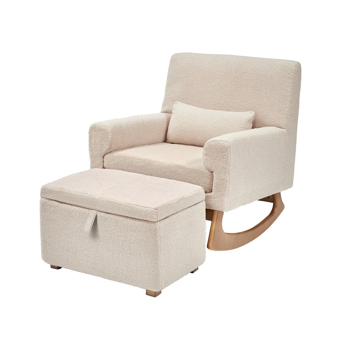 Gaia Baby Serena Rocking & Feeding Chair - Biscuit Bouclé - Image 8
