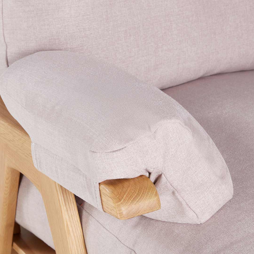 Gaia Hera Rocking Chair - Natural Oak + Blush - Image 3