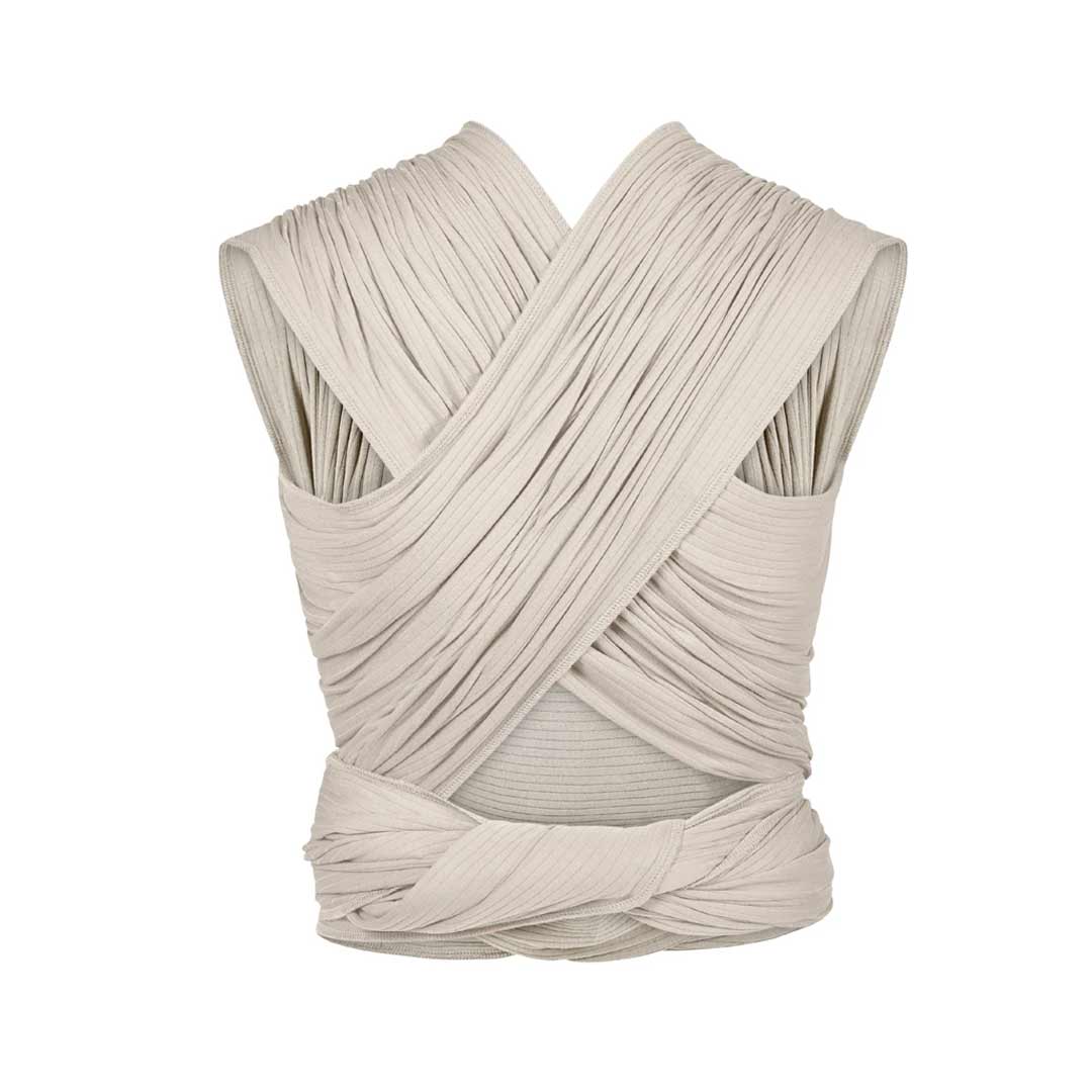 Gaia Stretchy Baby Wrap Carrier - Organic Cotton - Ecru - Image 5