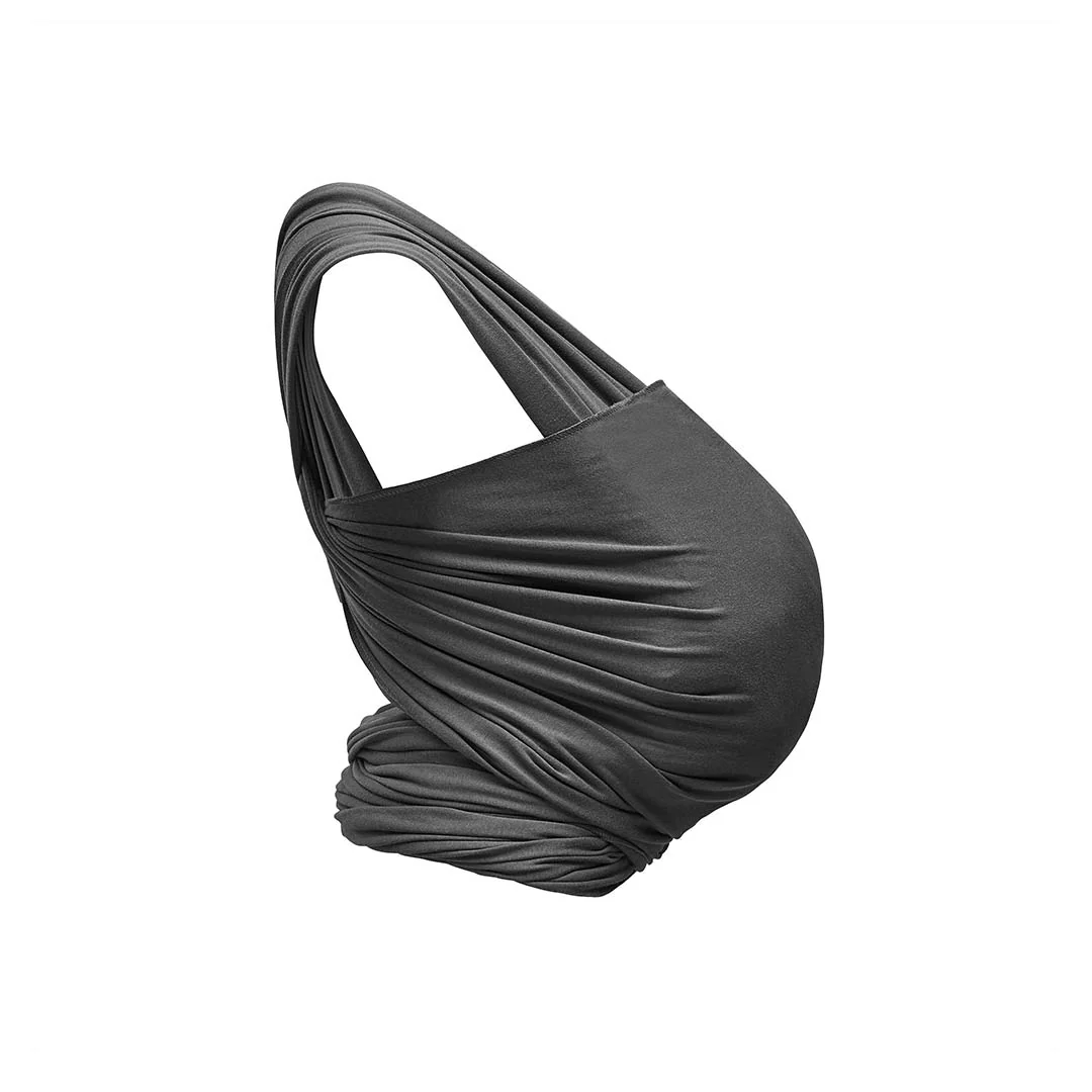 Gaia Stretchy Baby Wrap Carrier - Organic Cotton - Graphite - Image 8