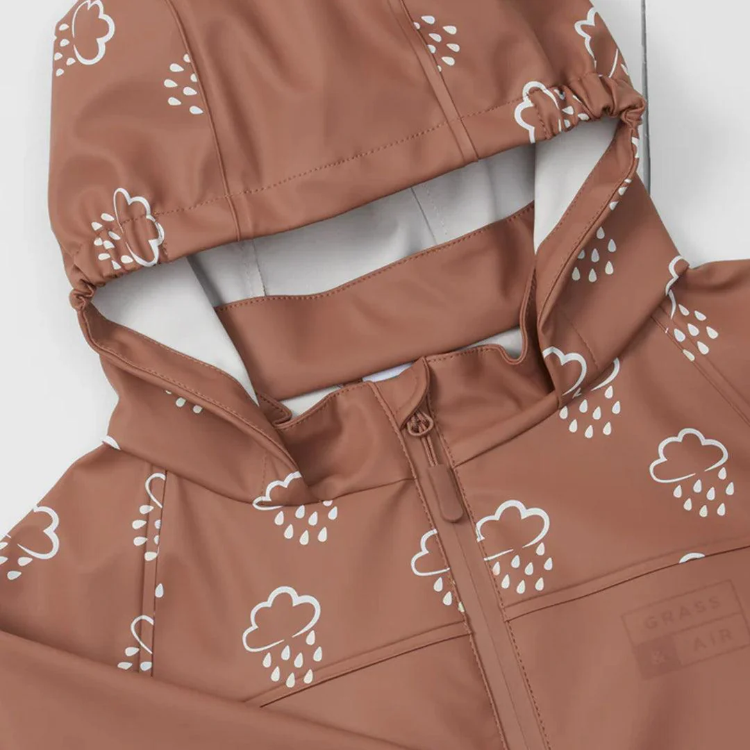 Grass & Air Colour Revealing Rainster Jacket - Rose - Image 3