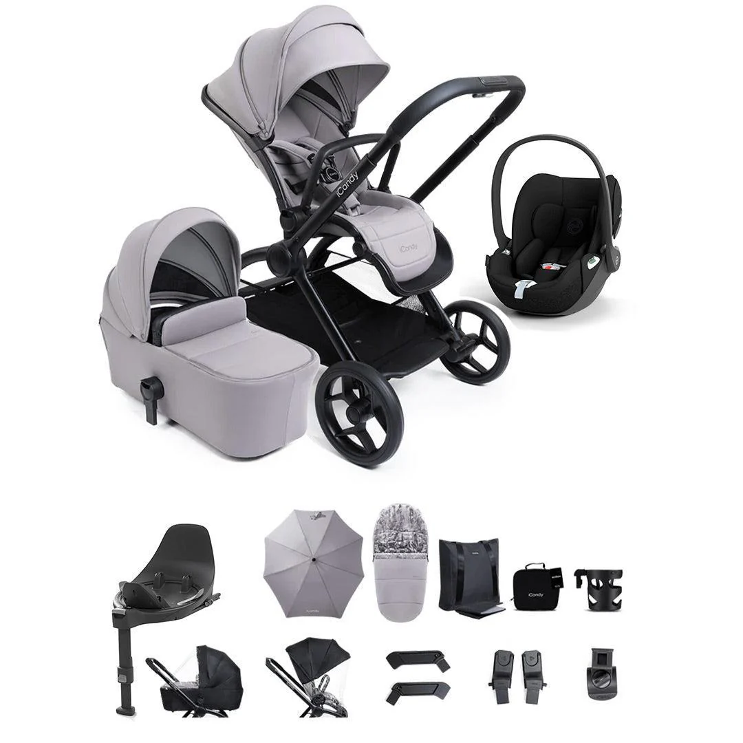 iCandy Core 2 Black Complete Travel Bundle with CYBEX Cloud T and Base